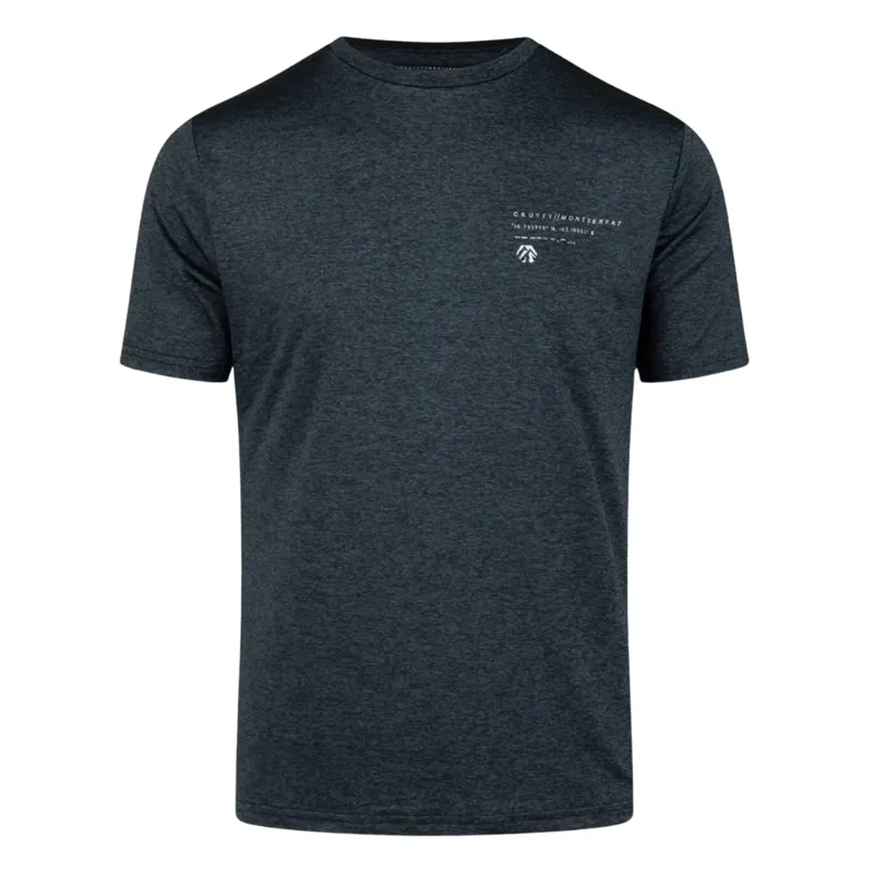 Cruyff Men's Montserrat Salvador Tech Short Sleeve T-Shirt in Navy Slub