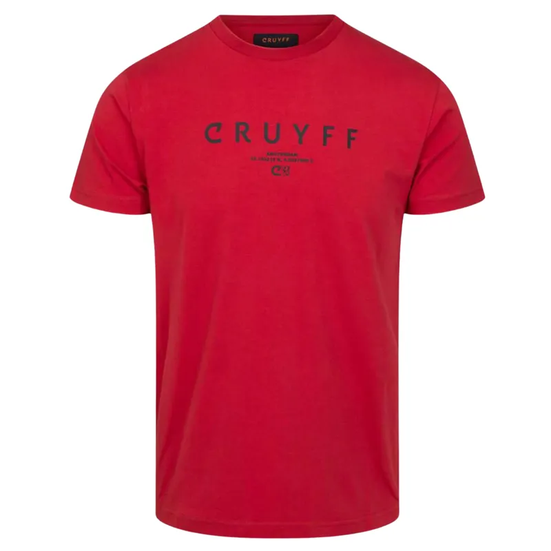 Cruyff Men's City Pack AMS Short Sleeve T-Shirt in Red