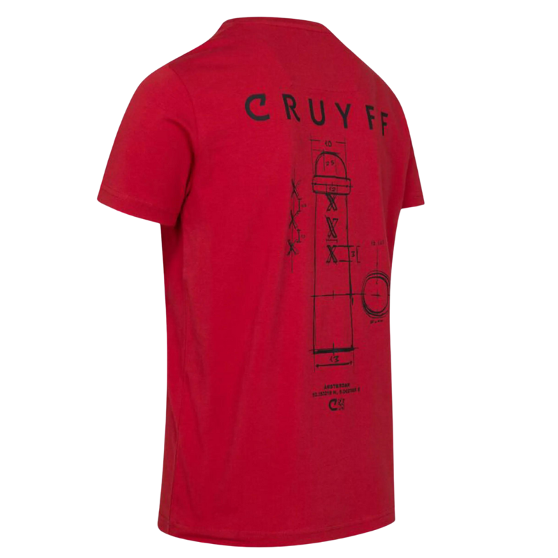 Cruyff Men's City Pack AMS Short Sleeve T-Shirt in Red-1