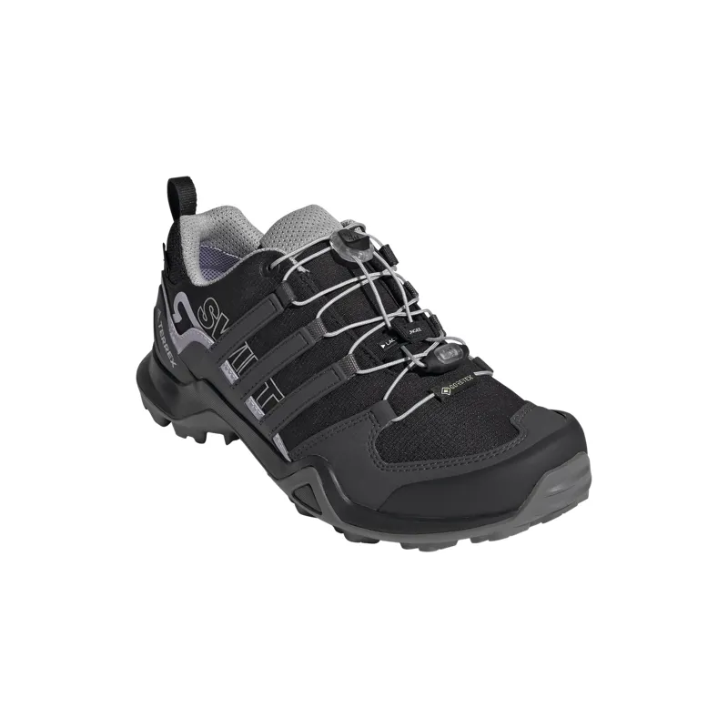 Adidas Women's Terrex Swift R2 Gore-Tex Trail Shoes in Core Black/Dgh Solid Grey/Purple Tint-4