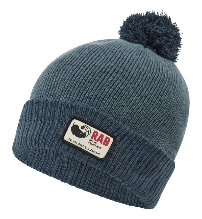 Rab Unisex Essential Bobble Hat in Orion Blue/Tempest Blue 