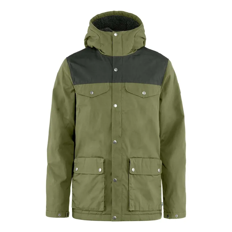 Fjallraven Men's Greenland Winter Jacket in Green/Dark Grey