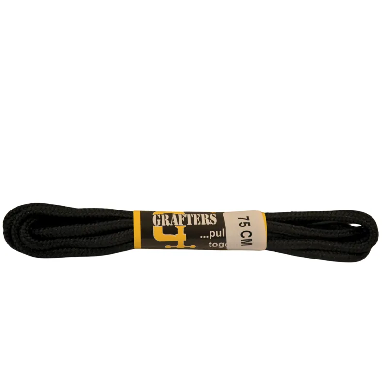 Grafters Round Laces in Black 75cm