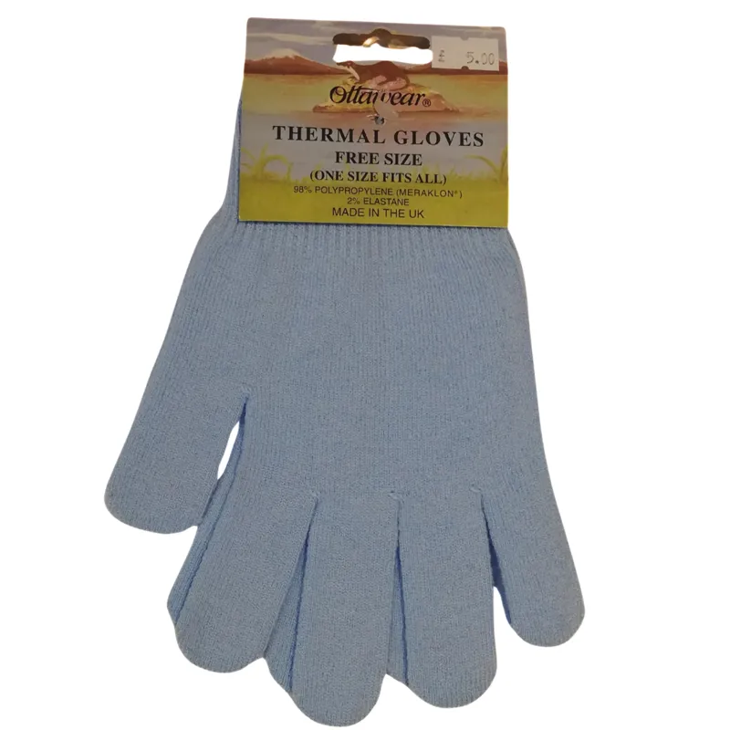 Haleth Unisex Meraklon Gloves in Sky Blue