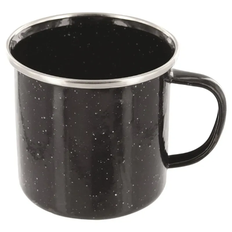 Highlander Deluxe Enamel Vintage Mug in Black