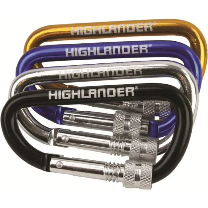 Highlander Screwgate Karabiner - Colours Vary 