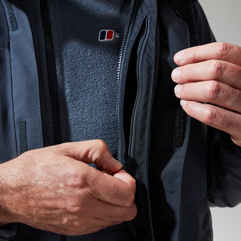 Berghaus Men's Hillwalker InterActive Shell Jacket in Dark Grey/Black-4