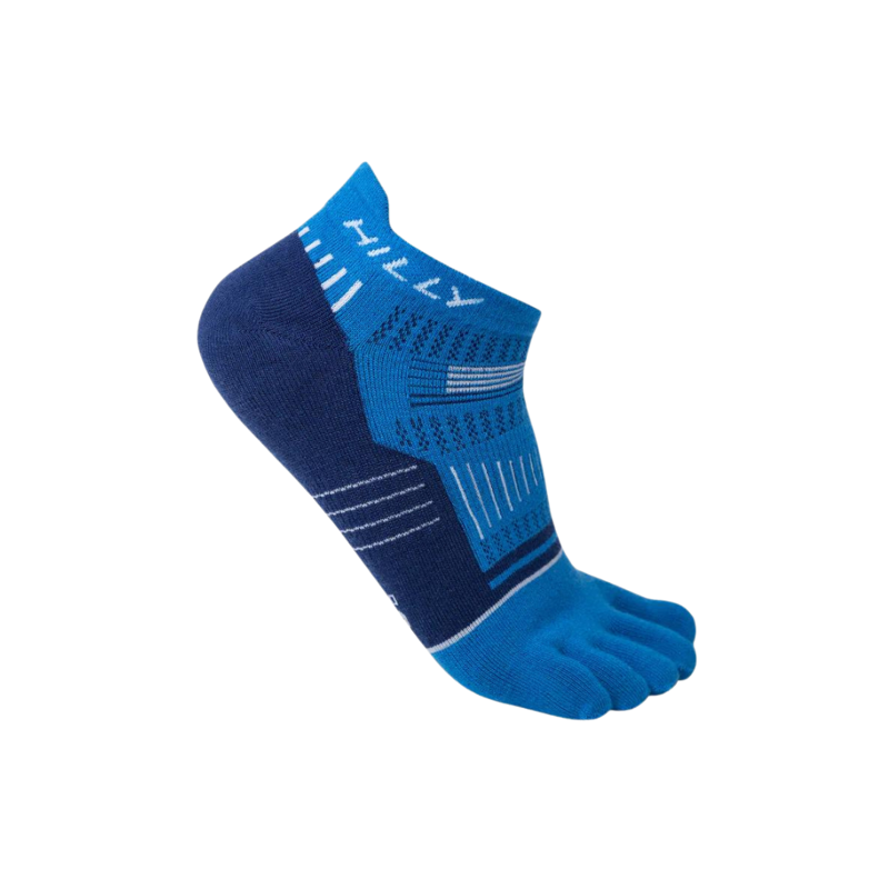 Hilly Unisex Toes Socklet Min in ElecBl/MidBl/White-3