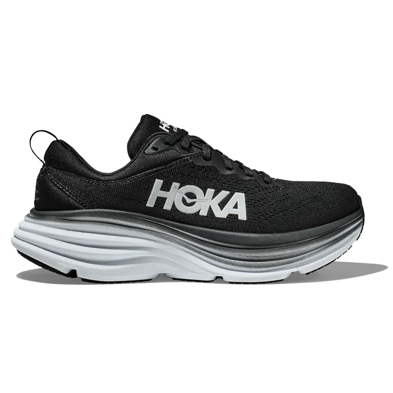Hoka Men's Bondi 8 in Black/White