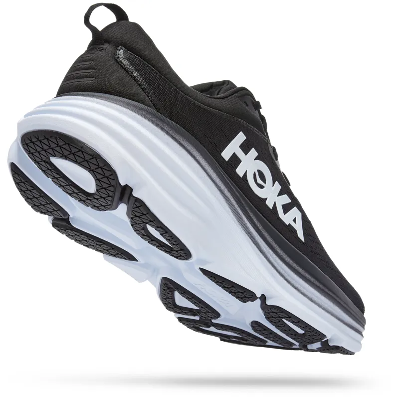 Hoka Men's Bondi 8 in Black/White-2