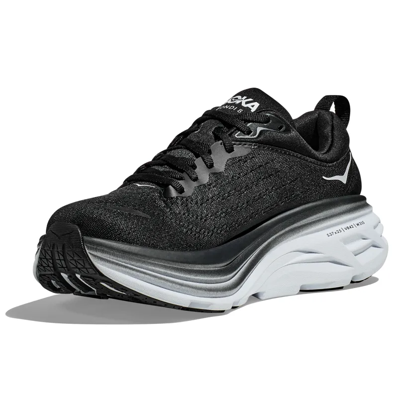 Hoka Men's Bondi 8 in Black/White-3