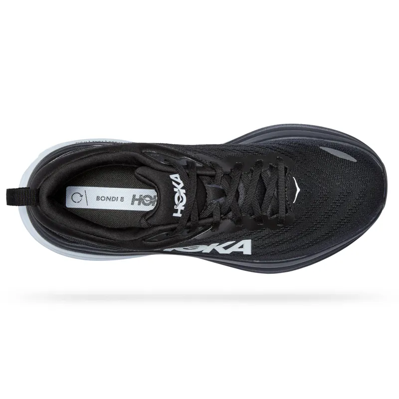 Hoka Men's Bondi 8 in Black/White-5