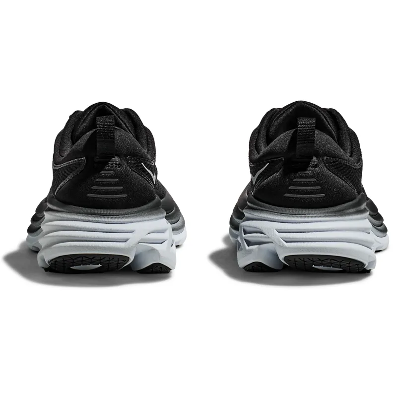 Hoka Men's Bondi 8 in Black/White-7