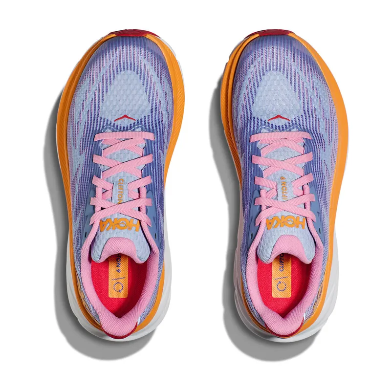 Hoka Youth Clifton 9 in Peony/Mirage-5