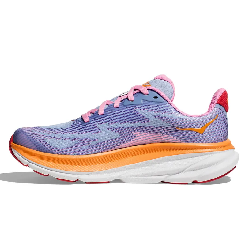 Hoka Youth Clifton 9 in Peony/Mirage-3