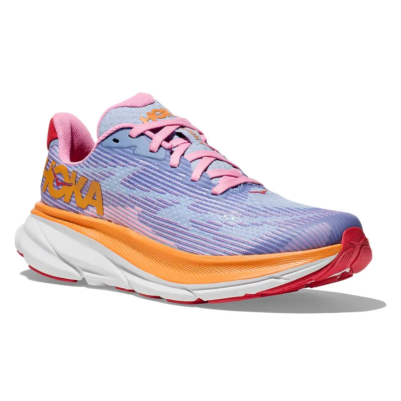 Hoka Youth Clifton 9 in Peony/Mirage-2