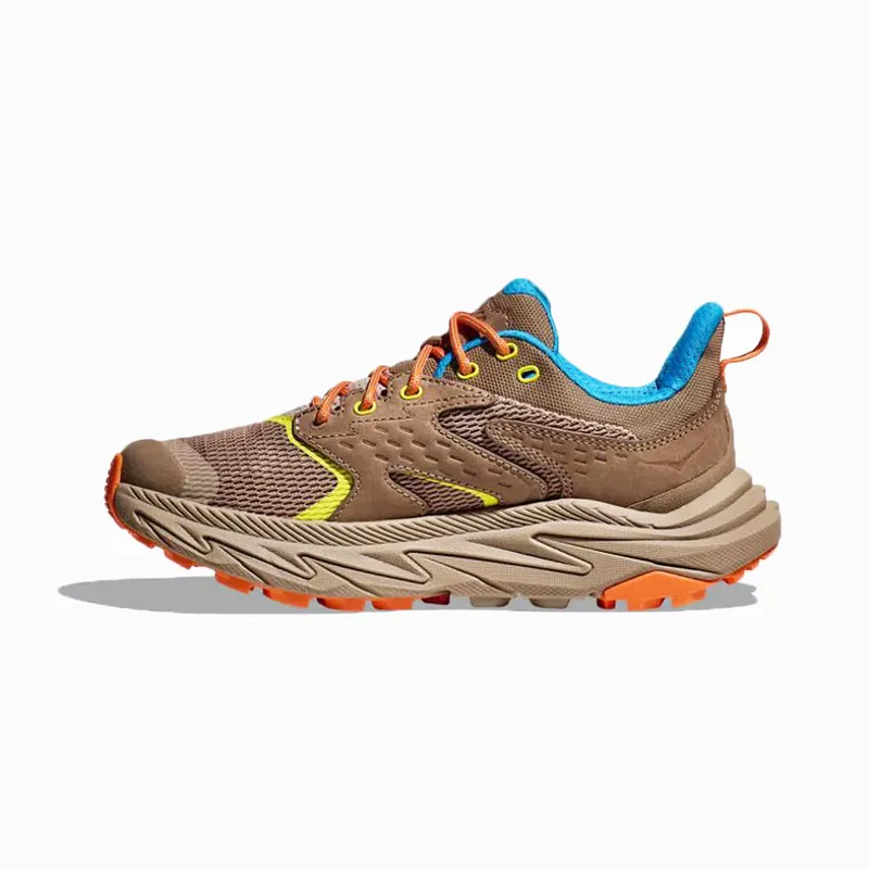 Hoka Youth Anacapa 2 Low Gore-Tex in Dune/Vibrant Orange-1