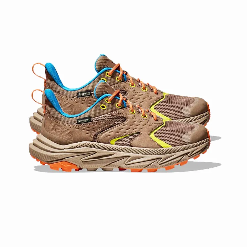 Hoka Youth Anacapa 2 Low Gore-Tex in Dune/Vibrant Orange-4