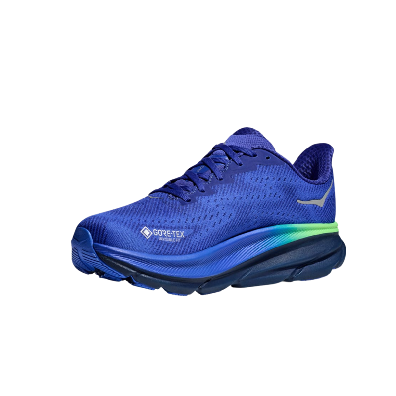 Hoka Men's Clifton 9 Gore-Tex in Dazzling Blue/Evening Sky-3