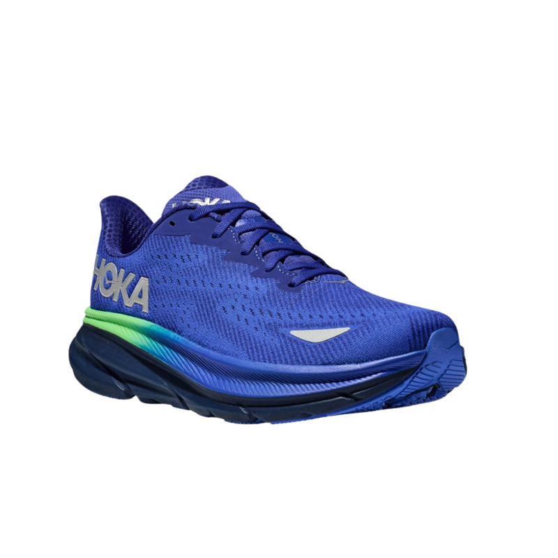 Hoka Men's Clifton 9 Gore-Tex in Dazzling Blue/Evening Sky-2