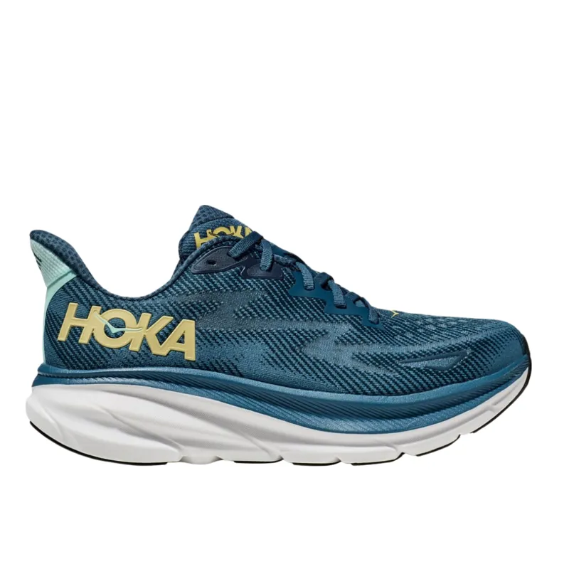 Hoka Men's Clifton 9 Shoes in Midnight Ocean/Bluesteel