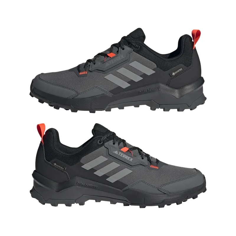 Adidas Men's Terrex AX4 Gore-Tex Hiking Shoes in Grey/Solar Red-8