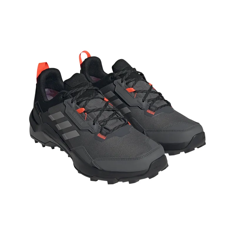Adidas Men's Terrex AX4 Gore-Tex Hiking Shoes in Grey/Solar Red-4