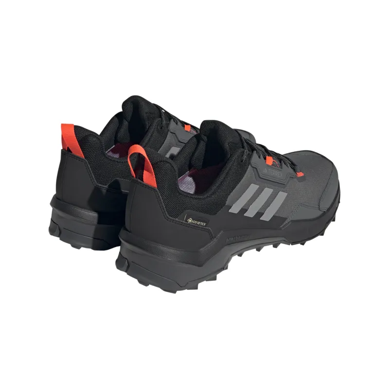 Adidas Men's Terrex AX4 Gore-Tex Hiking Shoes in Grey/Solar Red-5