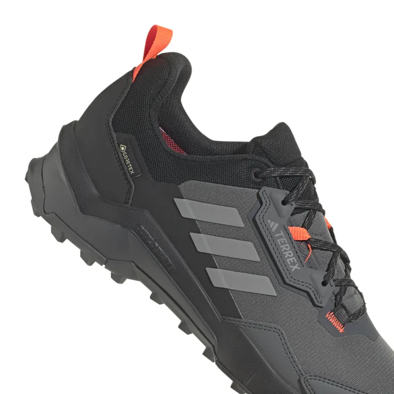Adidas Men's Terrex AX4 Gore-Tex Hiking Shoes in Grey/Solar Red-7