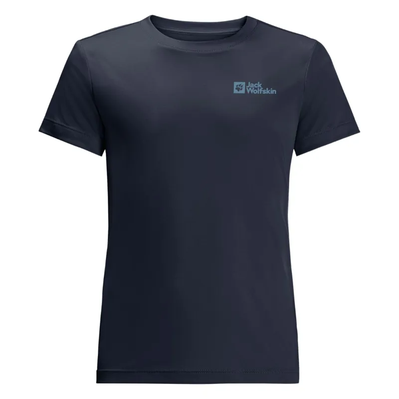 Jack Wolfskin Kid's Active Solid T-Shirt in Night Blue