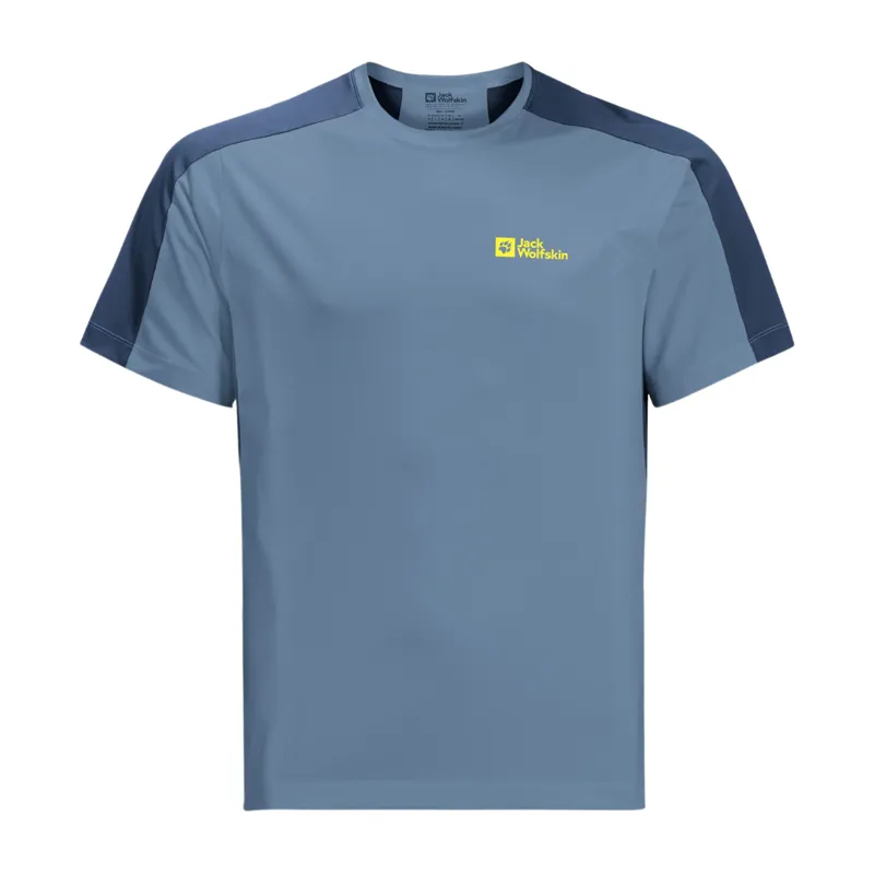 Jack Wolfskin Men's Narrows Short Sleeve T-Shirt in Elemental Blue