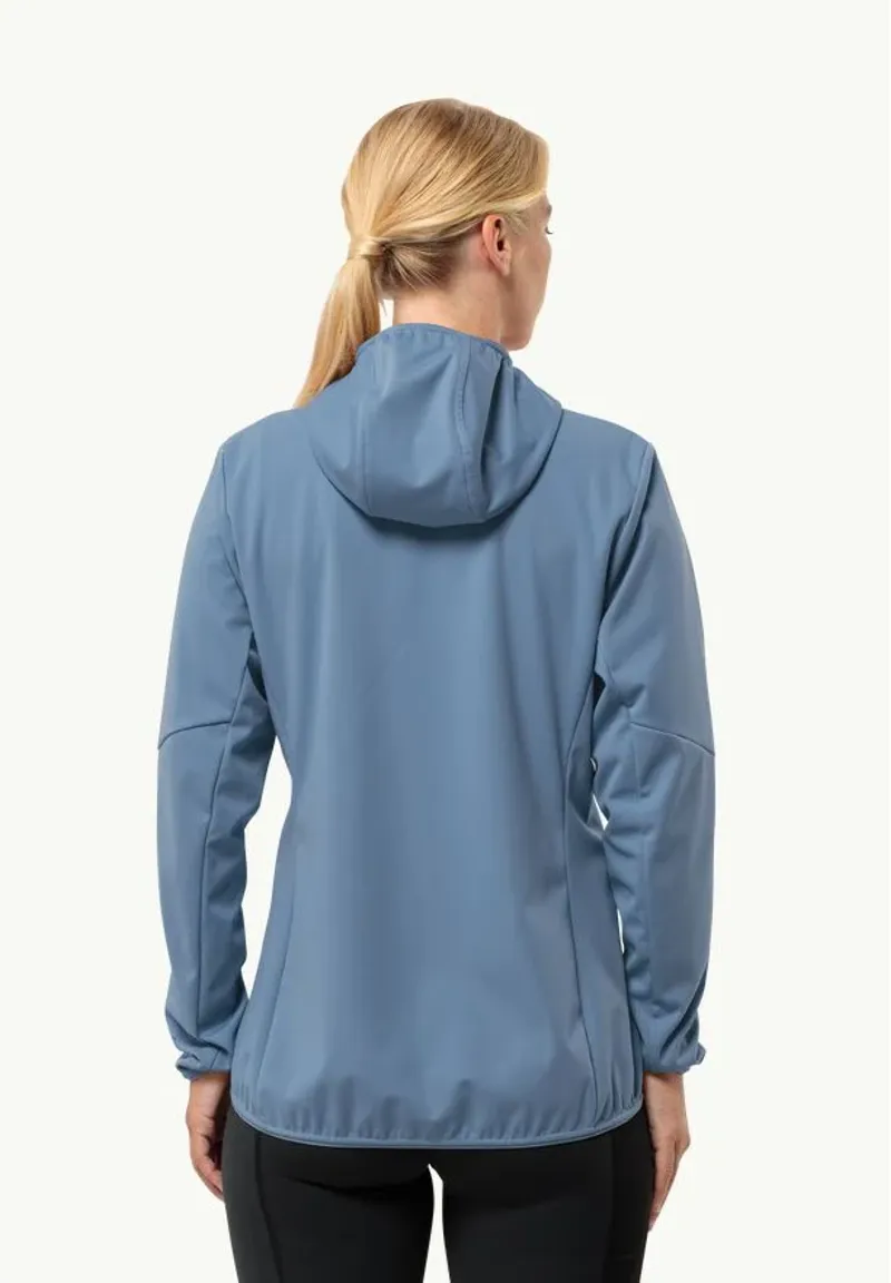 Jack Wolfskin Women's Feldberg Hoody Softshell in Elemental Blue-2
