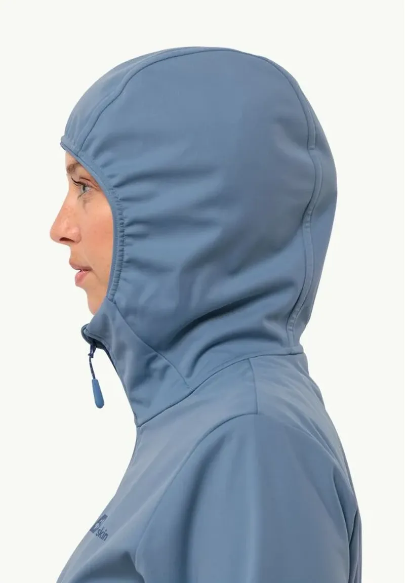 Jack Wolfskin Women's Feldberg Hoody Softshell in Elemental Blue-4