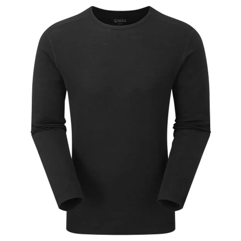 Keela Men's Merino Round Neck Long Sleeve Top in Black