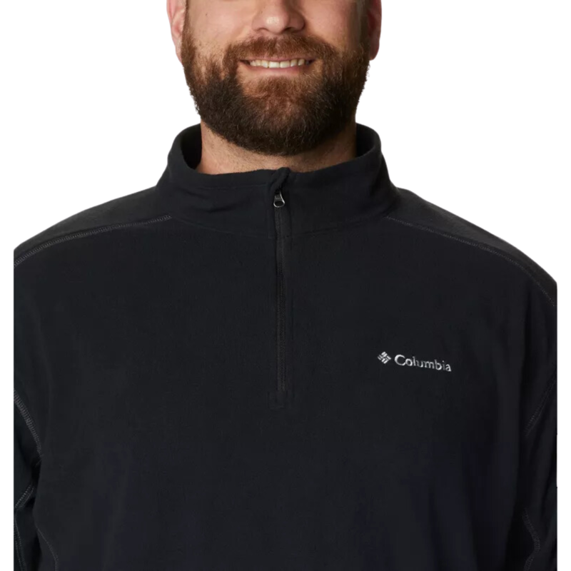 Columbia Men's Klamath Range II Half Zip in Black - Extended Sizes-3