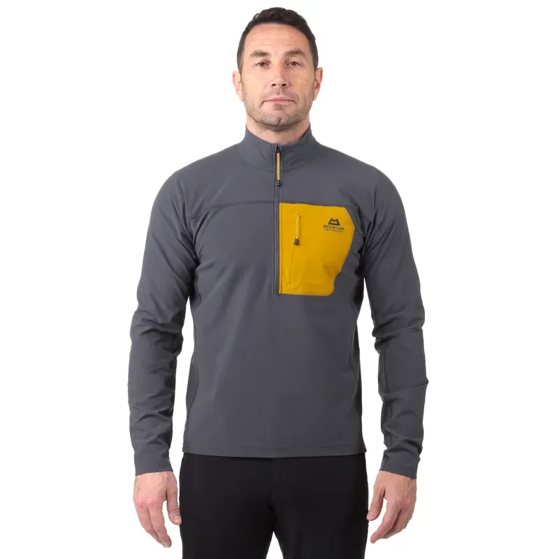 Mountain Equipment Men's Arrow 1/4 Zip Pullover in Anvil Grey-5