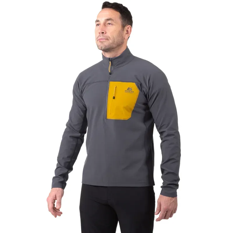 Mountain Equipment Men's Arrow 1/4 Zip Pullover in Anvil Grey-7