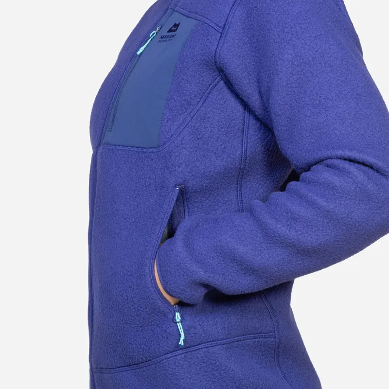 Mountain Equipment Women's Highpile Jacket in Amethyst/Medieval Blue-2