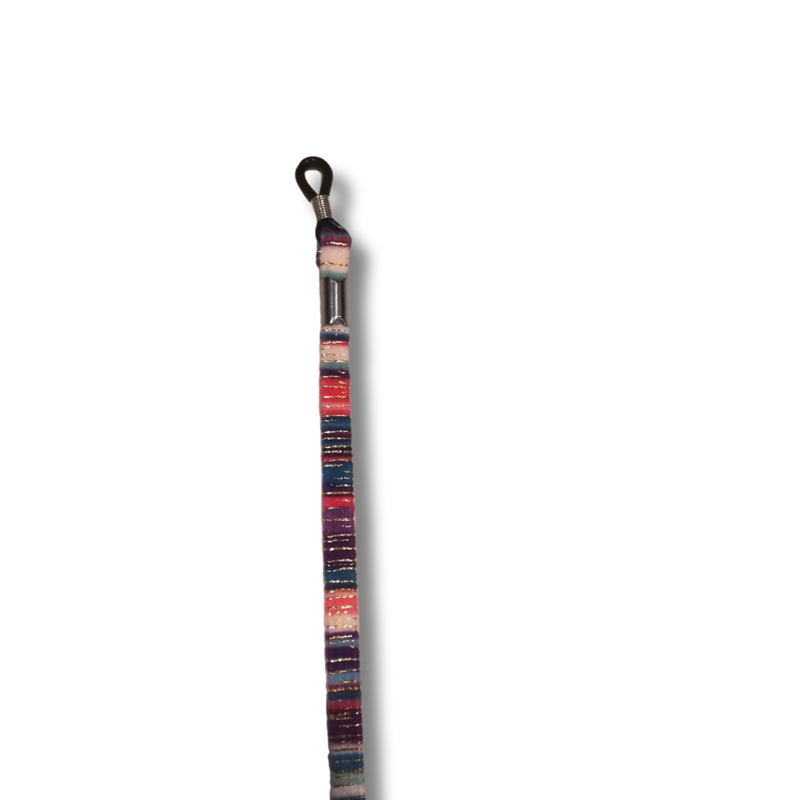 Multi Coloured Glasses String in Purple/Pink/Gold-1