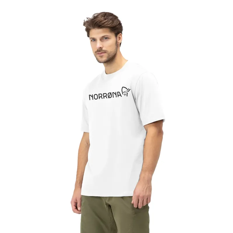 Norrona Men's 29 Cotton Norrøna Viking T-Shirt in Pure White-5