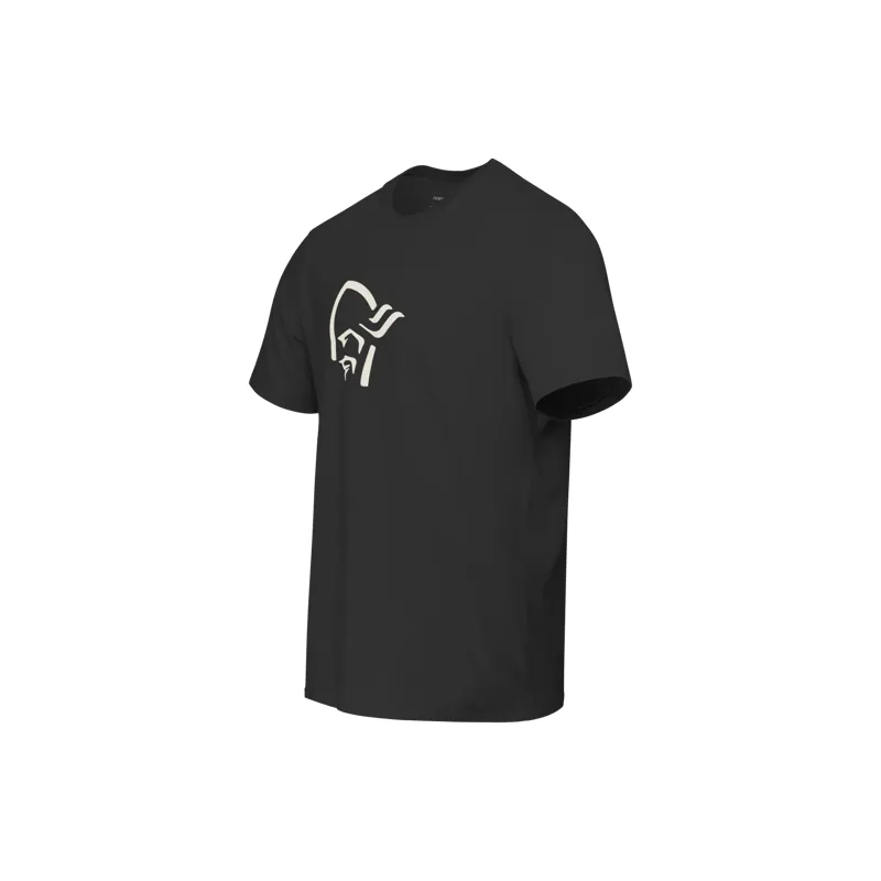 Norrona Men's 29 Cotton Viking T-Shirt in Caviar/Snowdrop-1