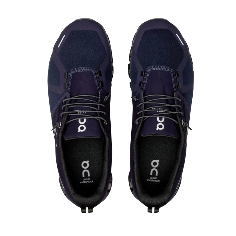 On Running Men's Cloud 5 Waterproof Shoes in Midnight/Magnet-2