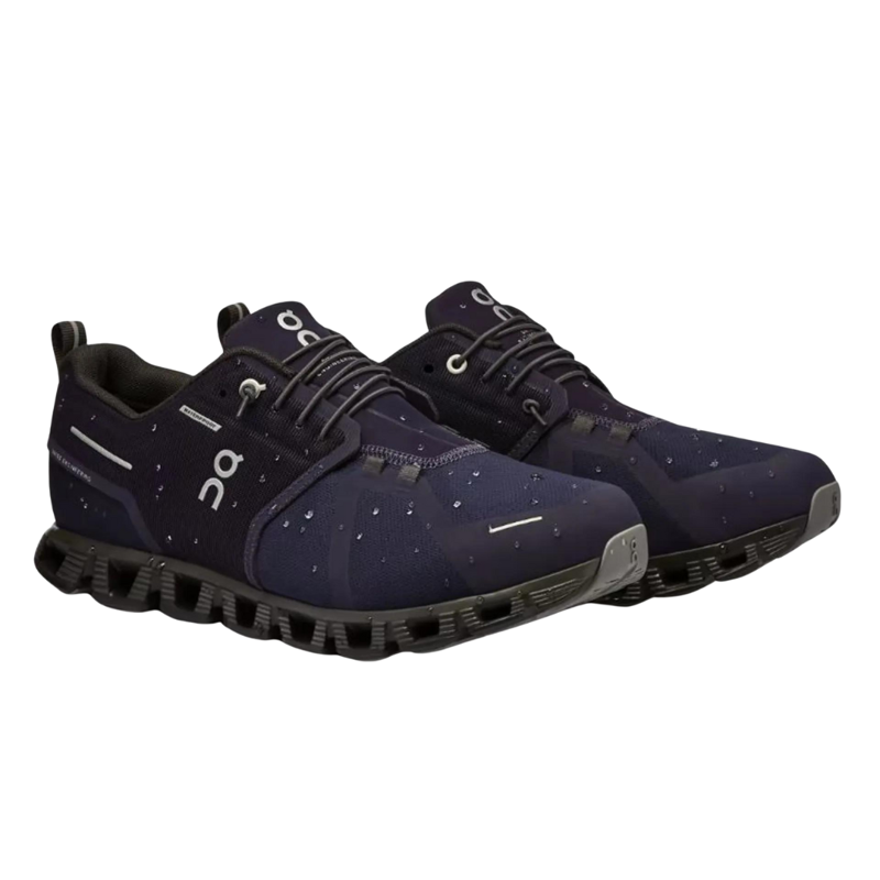 On Running Men's Cloud 5 Waterproof Shoes in Midnight/Magnet-4