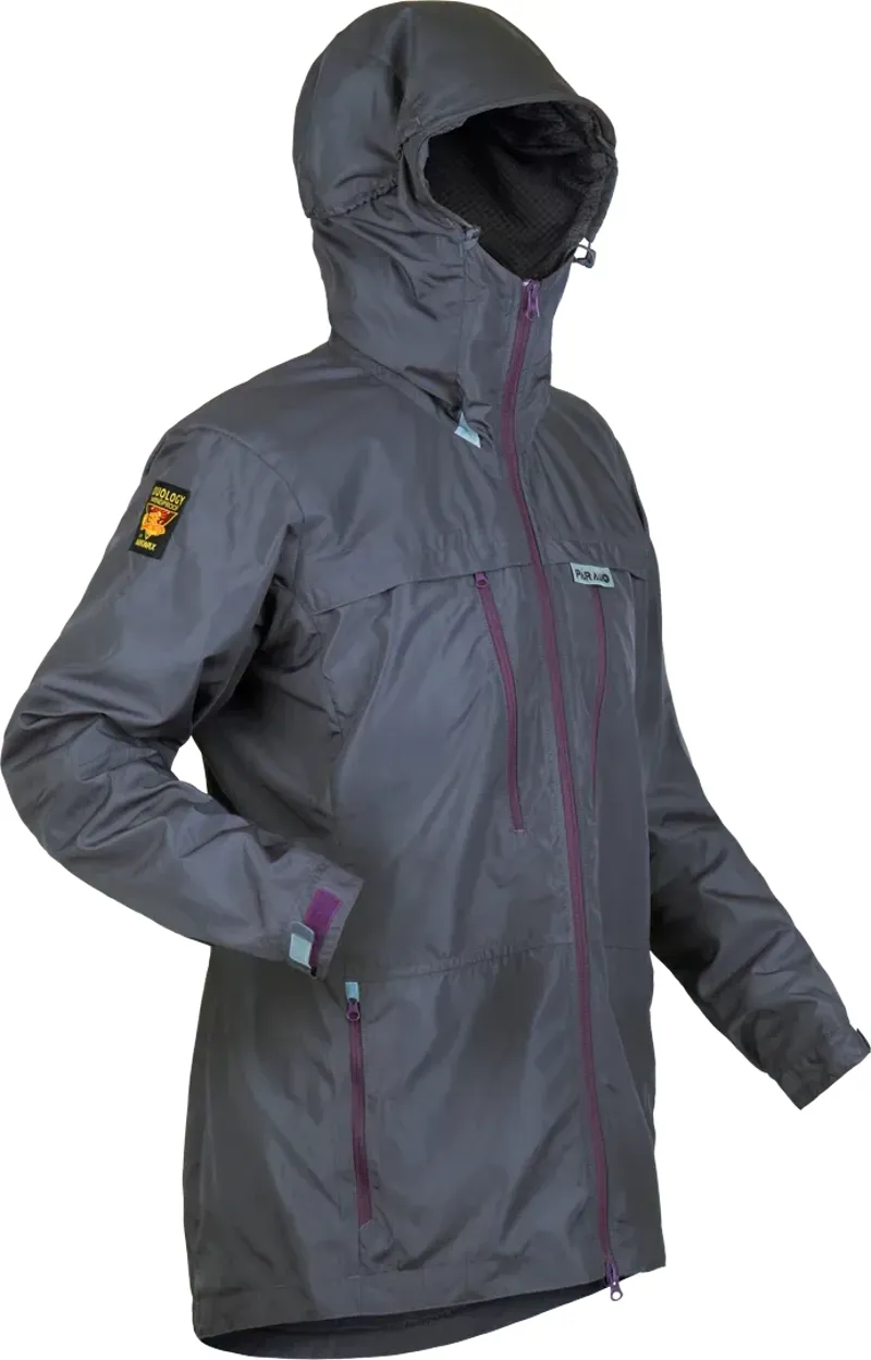 Paramo Women's Bentu Windproof Jacket in Rock Grey/Elderberry-2