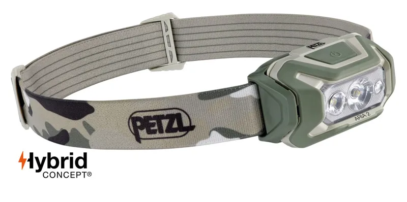 Petzl Aria 2 RGB Headlamp in Camo