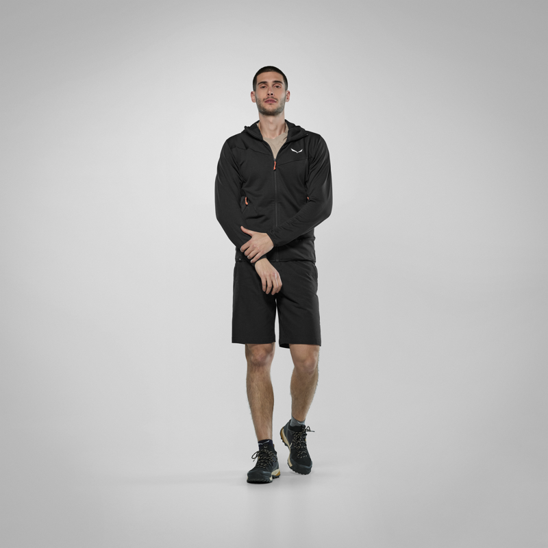 Salewa Men's Puez Altavia Polarlite Hooded Jacket in Black Out-5