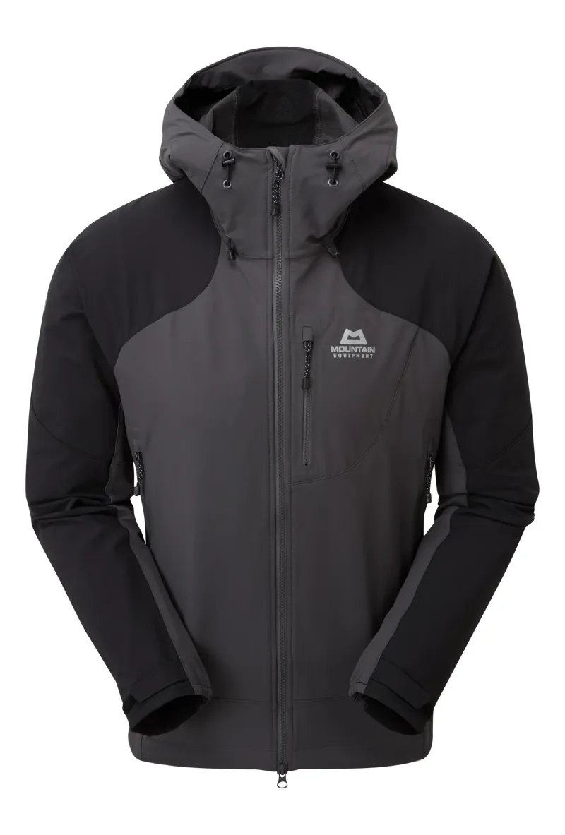 Mountain Equipment Men's Frontier Hooded Jacket in Anvil Grey/Black