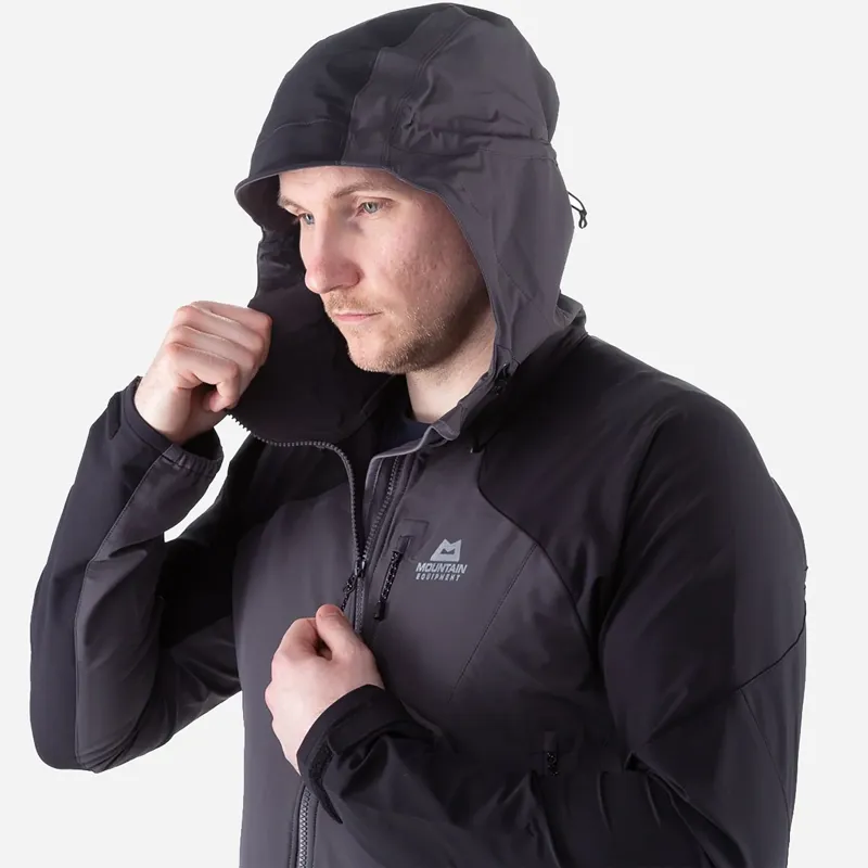 Mountain Equipment Men's Frontier Hooded Jacket in Anvil Grey/Black-4