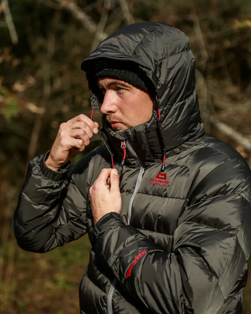 Mountain Equipment Men's Lightline Block Jacket in Graphite/Red Logo-1