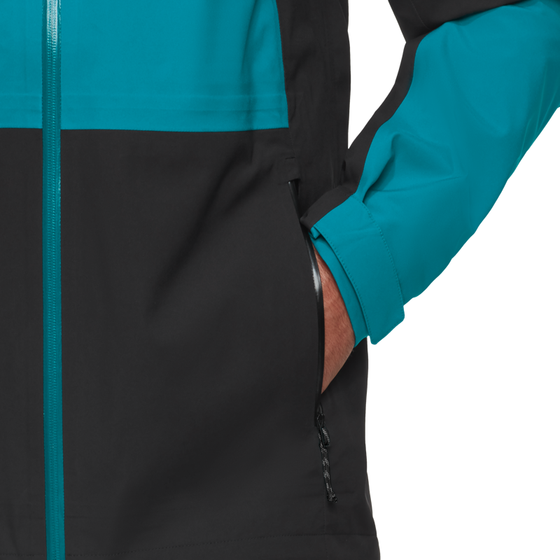 Mammut Men's Linard Guide HS Hooded Jacket in Black/Deep Teal-5
